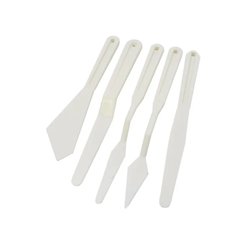 5 piece white palette knife set