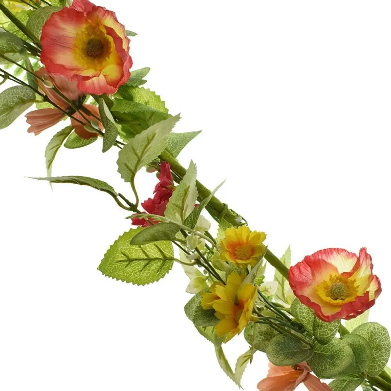 5 yard artificial poppy garland for decoration