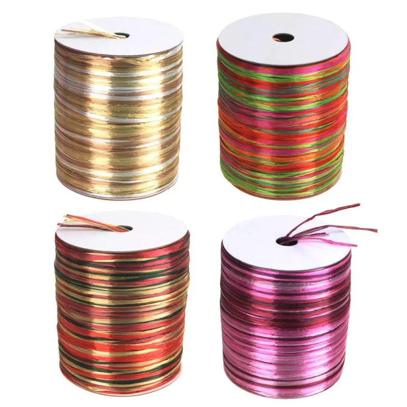 5mm rayon raffia roll 54 yards multi color