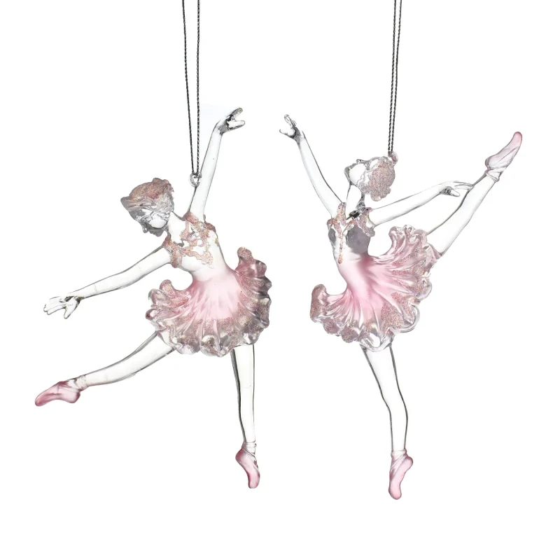 6 inch acrylic ballerina dancers set of 2