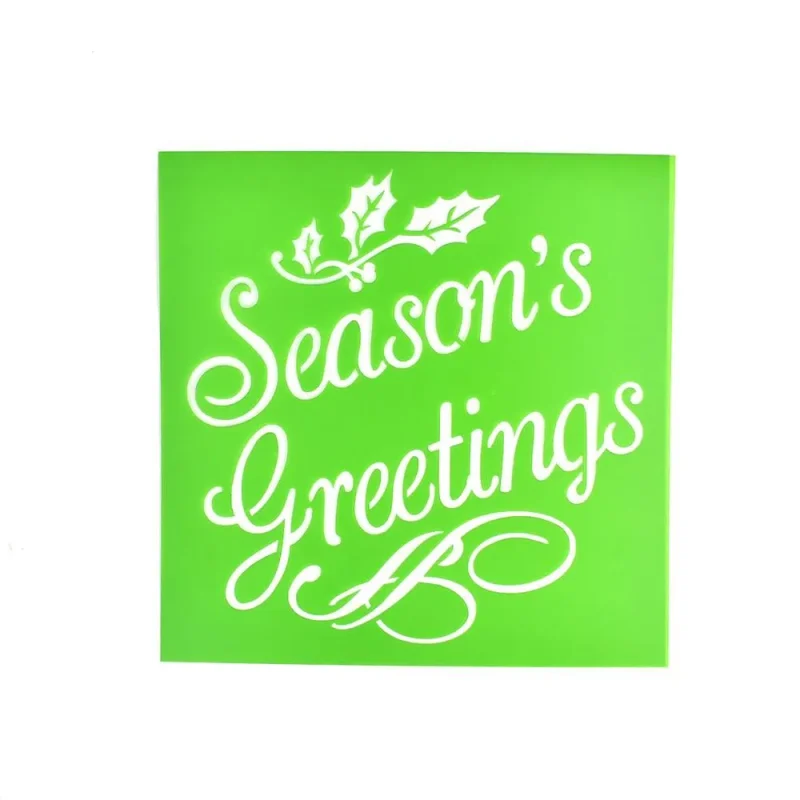 6 inch christmas multi media stencil for season s greetings