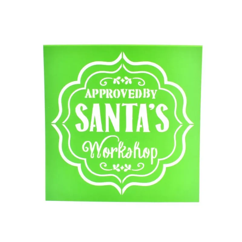 6 inch santa s workshop multi media christmas stencil