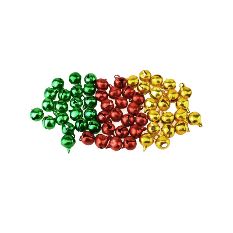 60 pack multicolor 1 4 inch jingle bells for christmas