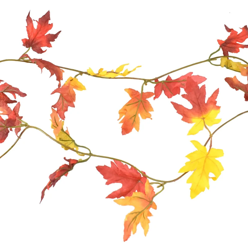 6ft multicolor autumn maple leaf garland