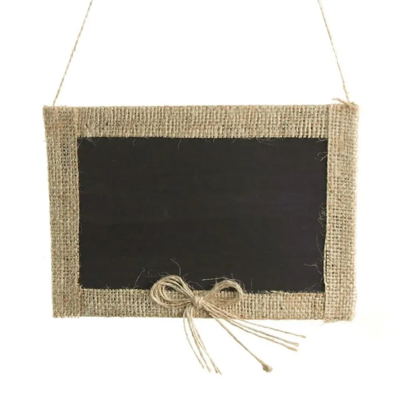 7 chalkboard frame with burlap border for hanging