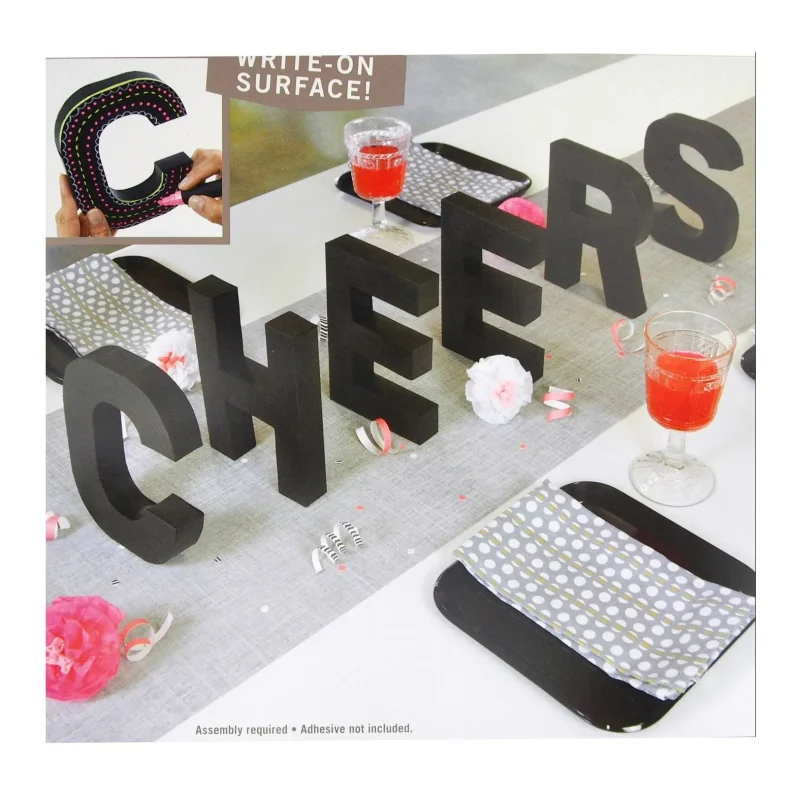 7 inch 3d cheers letter chalkboard kit