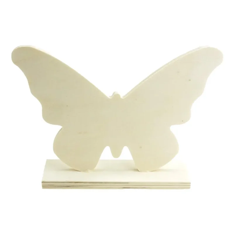 7 inch natural wooden butterfly stand up craft kit