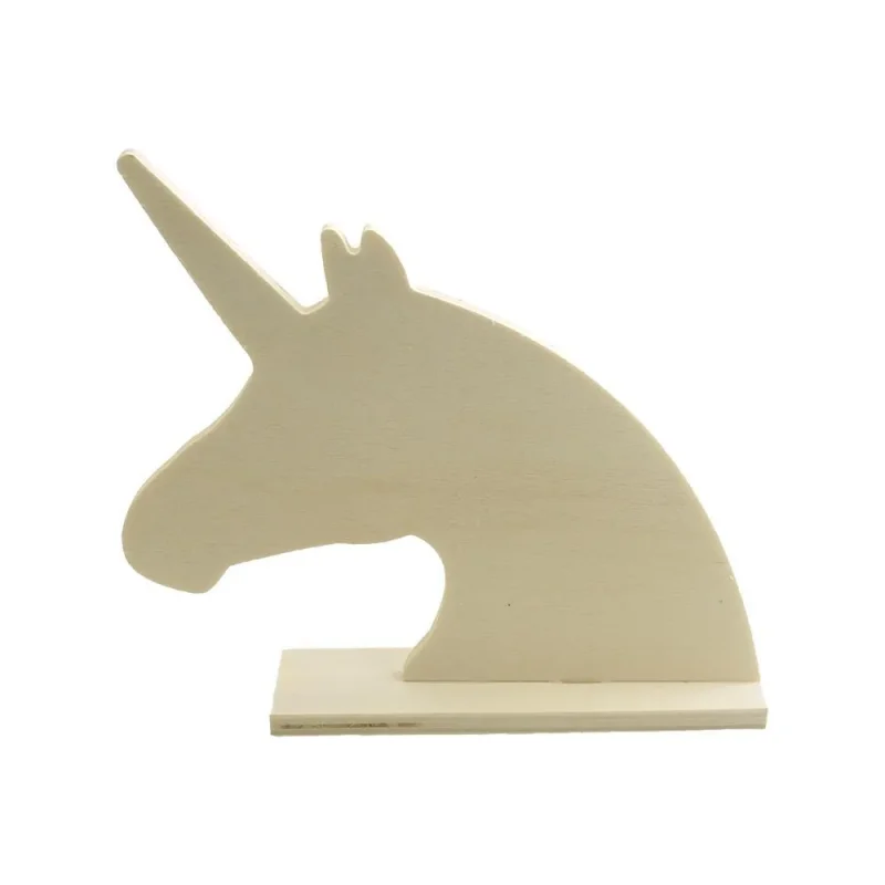 7 inch unicorn stand up wood craft kit diy natural decor