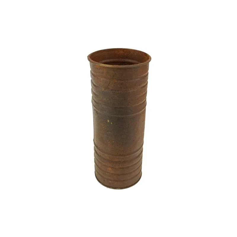 8 inch rust metal pillar candle holder vase