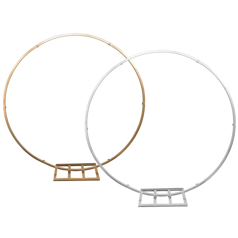 84 metallic circle hoop backdrop stand