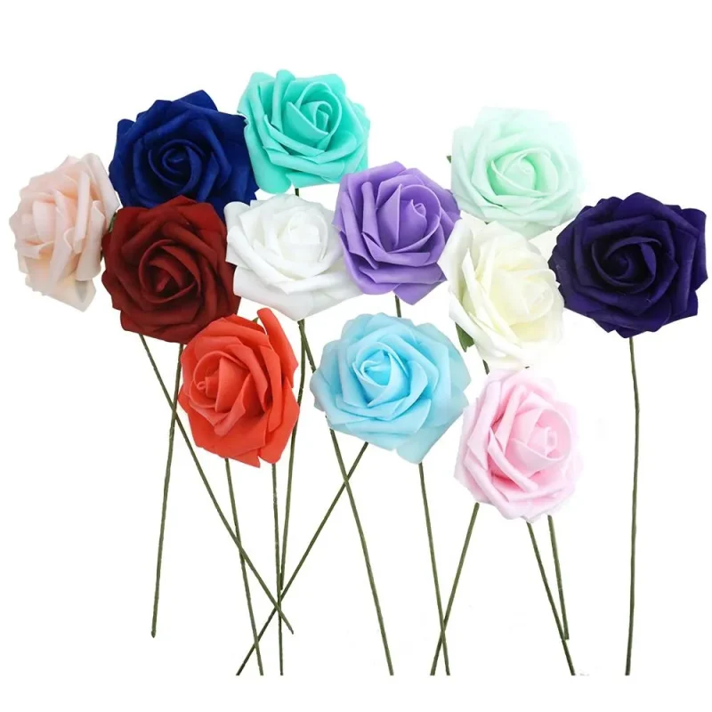 9 1 4 latex foam rose stems 25 pack artificial floral arrangement