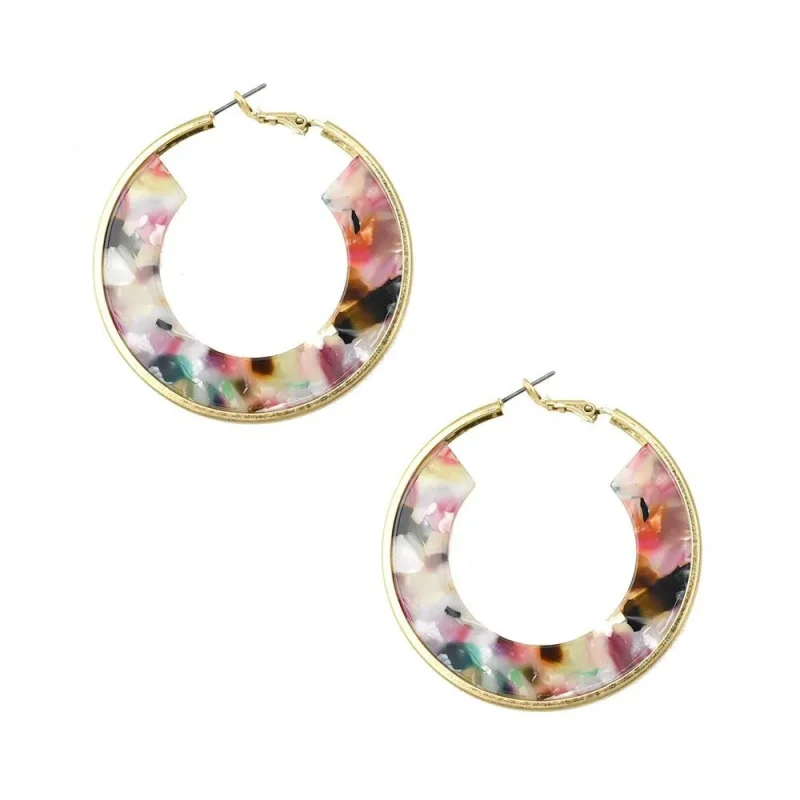 acetate circle hoop earrings 2