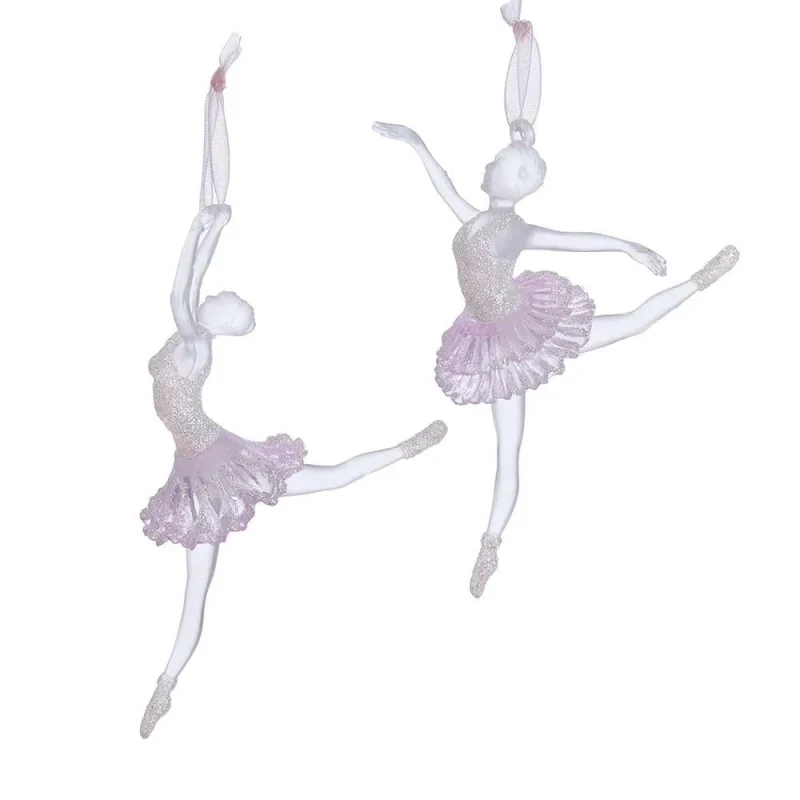 acrylic ballerina christmas ornaments 5 5 2 pack