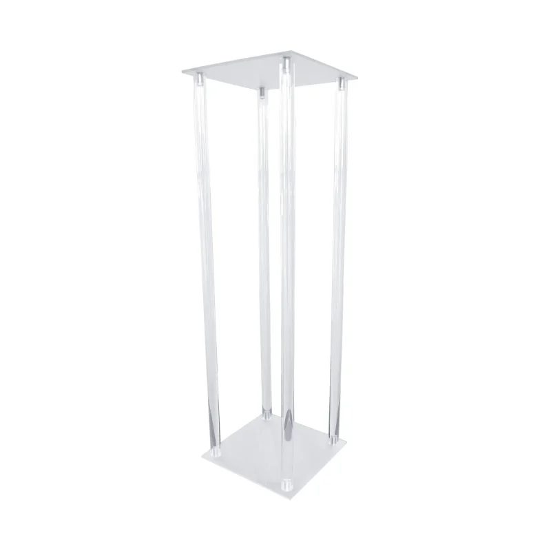 acrylic pillar centerpiece holder