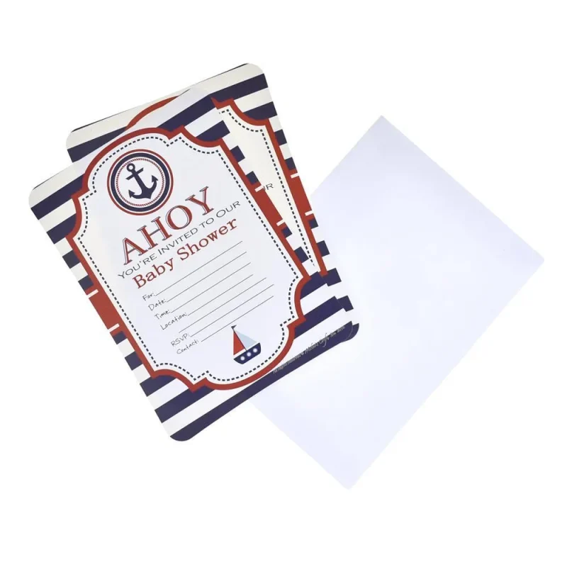 ahoy sailor baby shower invites 7 set of 12