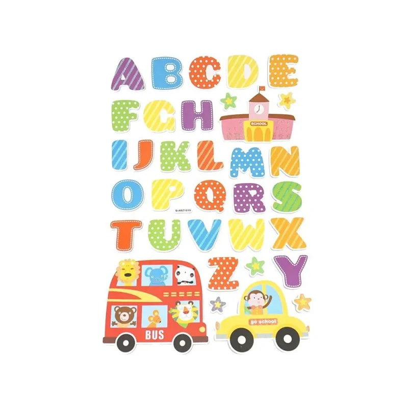 alphabet wall art stickers for kids room 34 piece set