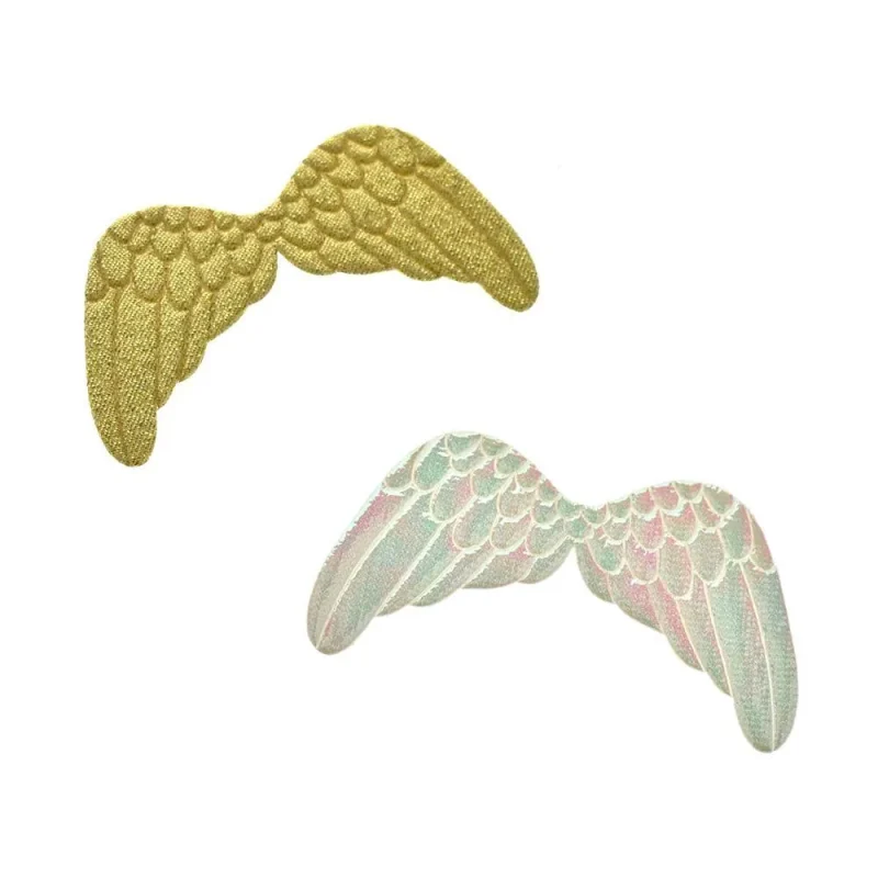 angel wing embellishments 3 inch 6 count party favors