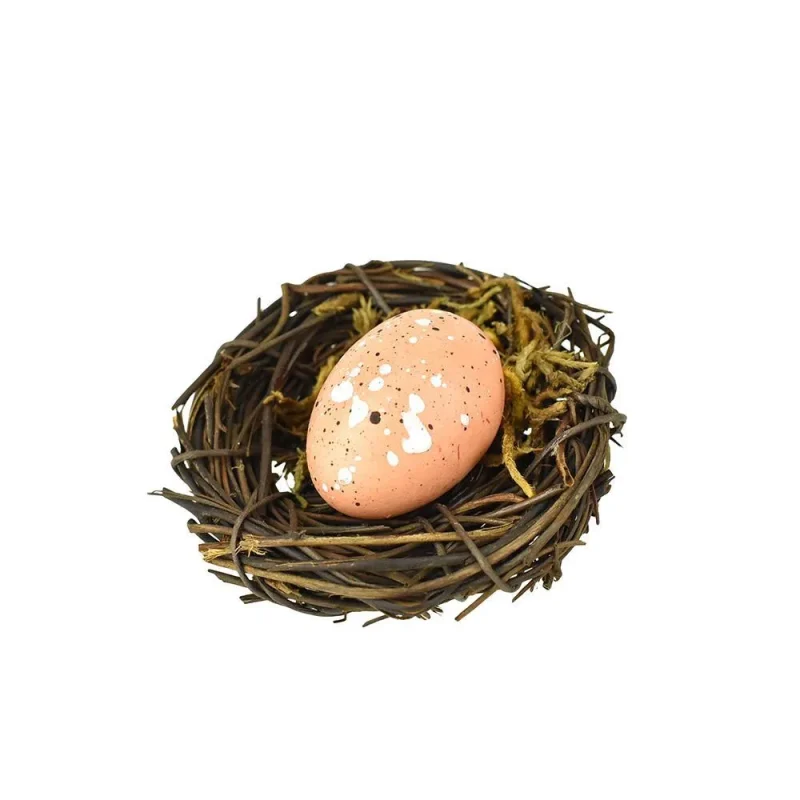 artificial bird nest w eggs 2 5 inch natural look