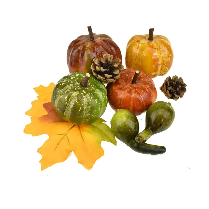 artificial fall decor 7 piece pumpkin gourd set assorted sizes