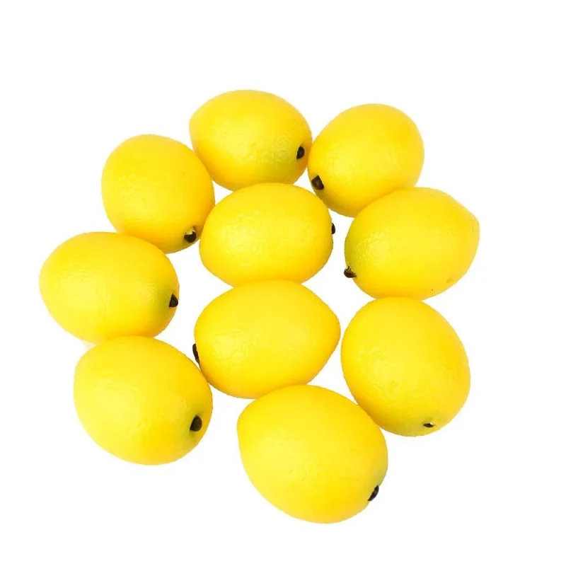 artificial lemon bag 2 5 inch 10 piece set