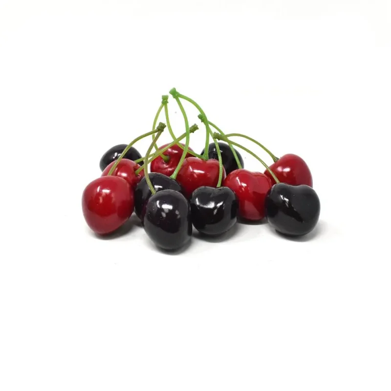 artificial tart cherry bowl fillers 1 inch set of 6