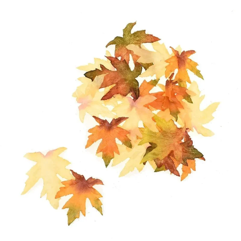 assorted 80 piece artificial autumn leaves