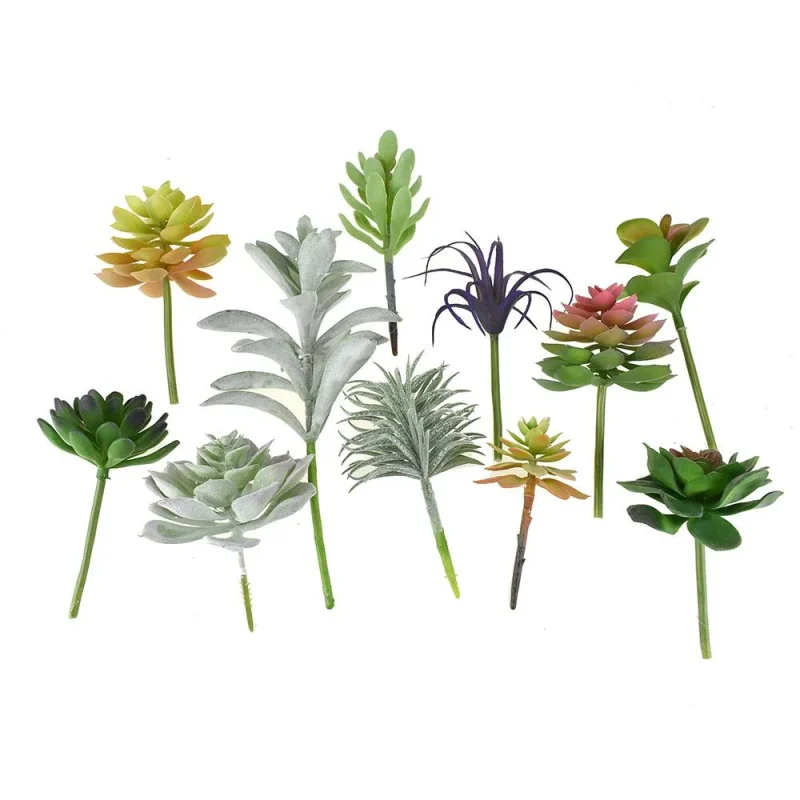 assorted artificial succulent picks 12 piece set