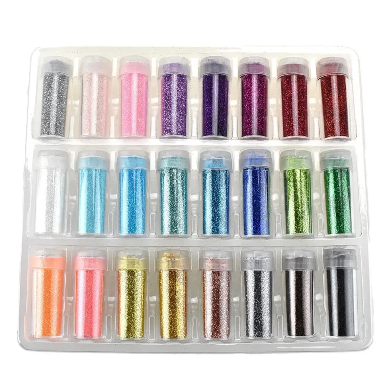 assorted color sparkle glitter 2 5 inch 24 pack