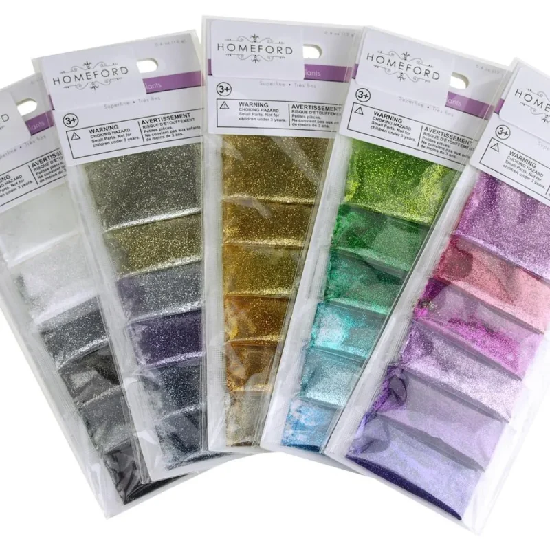 assorted color superfine glitter 0 4oz pack