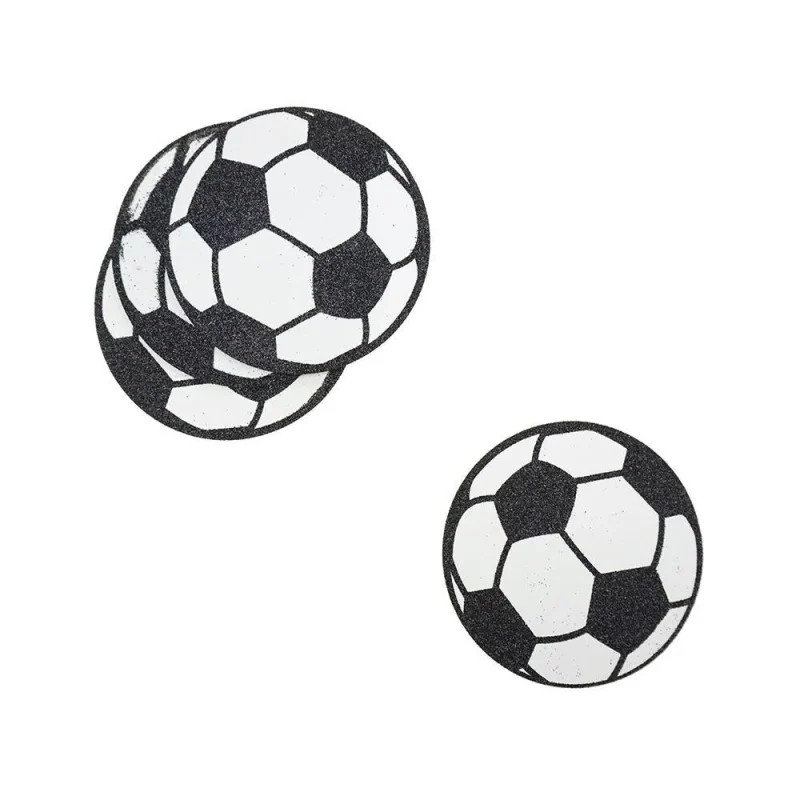 assorted glitter soccer ball cutouts 2 75 set of 10