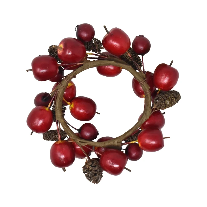 autumn apple branch candle ring 2 5 inch