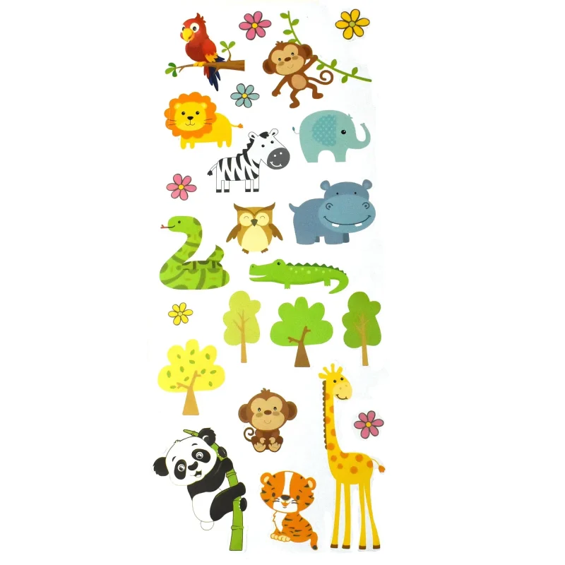 baby animal craft stickers 1 inch 55 pack