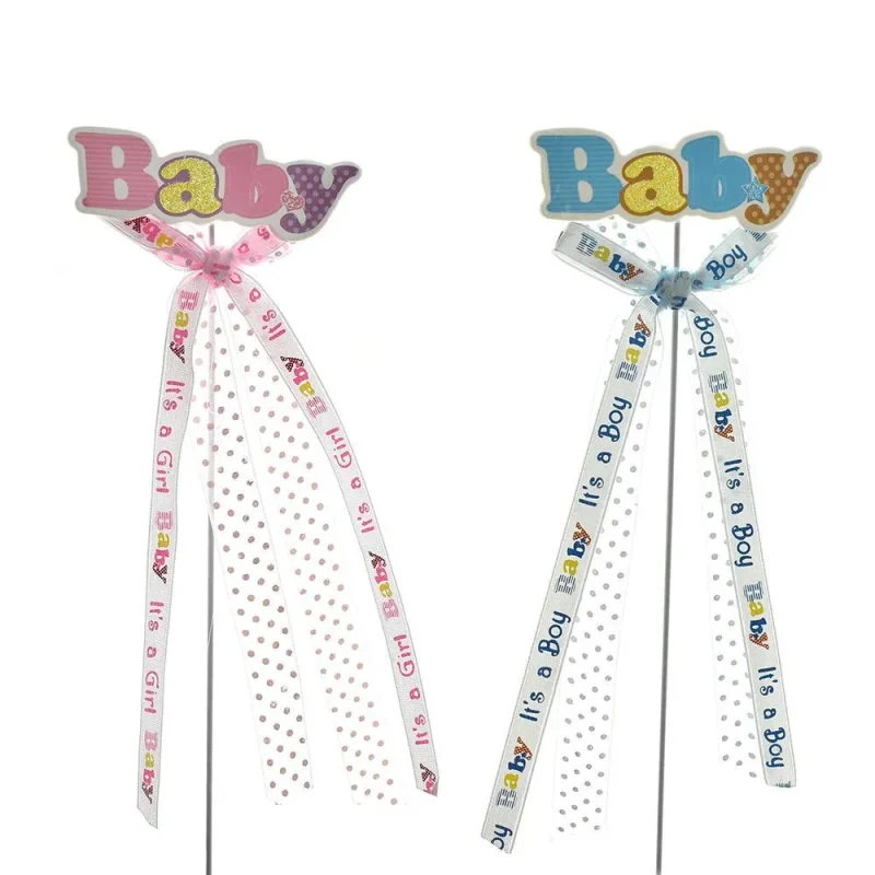 baby bow picks 9 3 4 inch 2 pack for baby showers