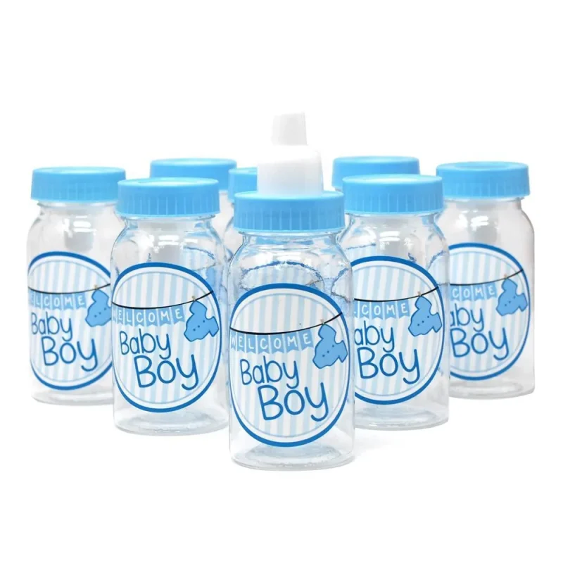 baby boy bottle favors blue 4 5 inch 8 pack