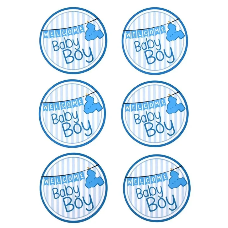 baby clothesline labels light blue 2 stickers 12 pack