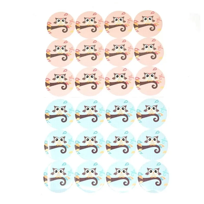 baby owl seal stickers 2 1 2 inch 12 pack