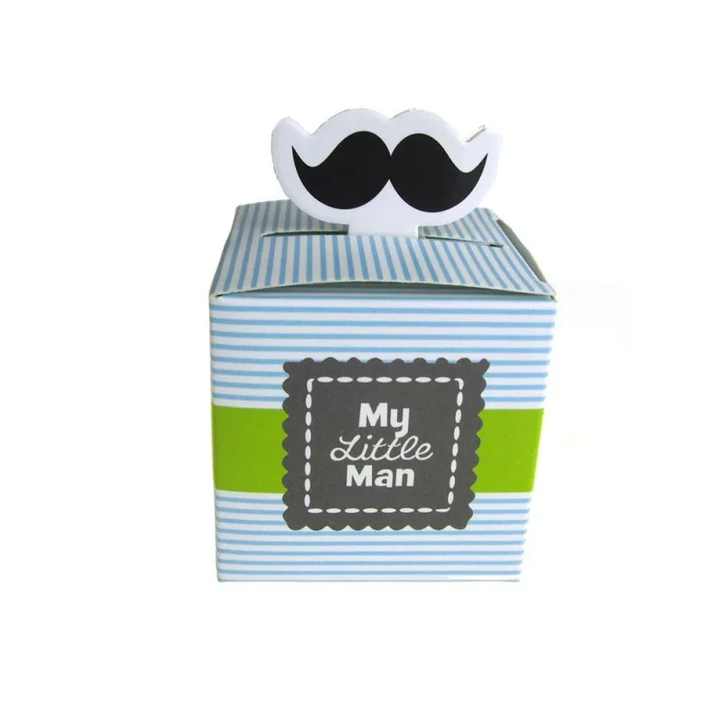 baby shower mustache favor boxes 2 25 inch 12 pack