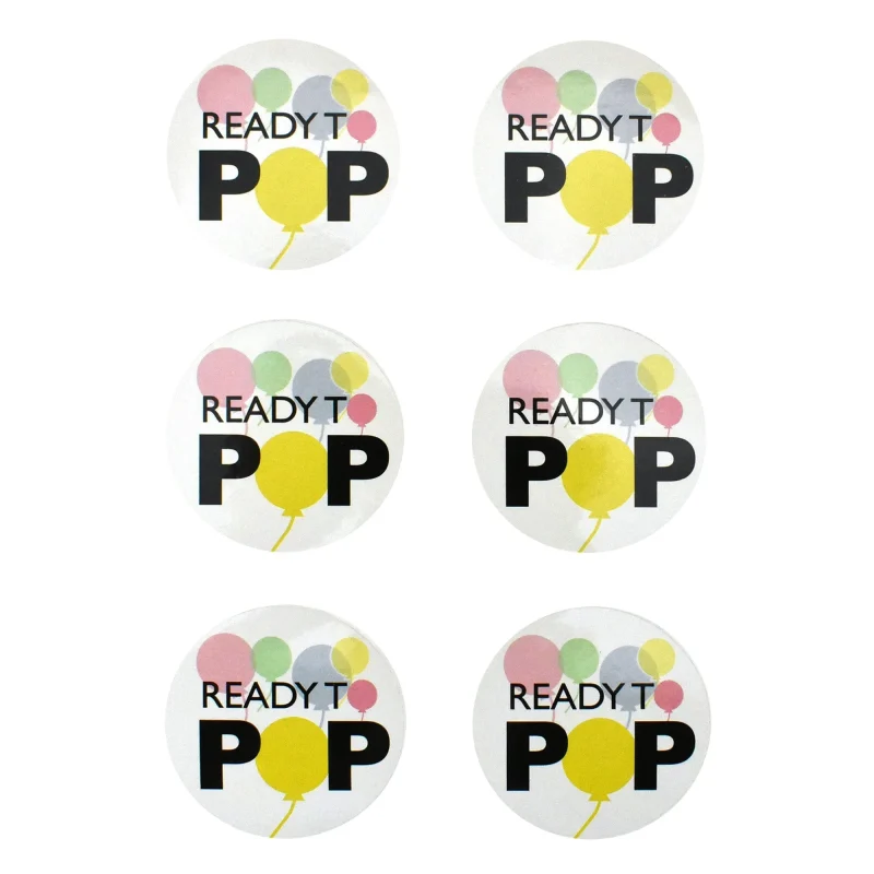 baby shower popping sticker labels 2 inch 24 pack