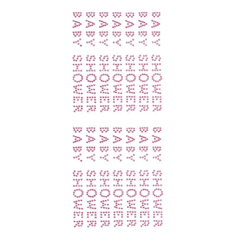 baby shower rhinestone stickers 140 pink 3 8 inch