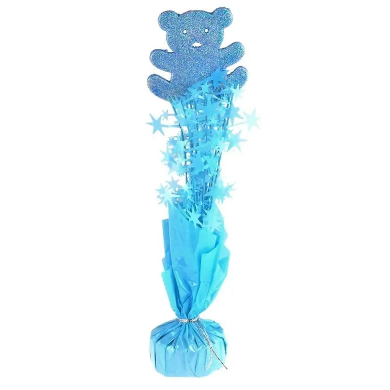 baby shower teddy bear balloon weight 11 5 blue centerpiece