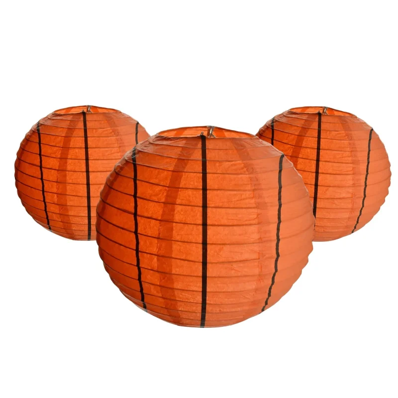 basketball theme paper lanterns 10 inch set of 3