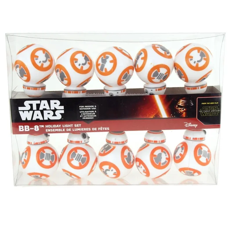 bb8 star wars led string lights 10 warm yellow bulbs