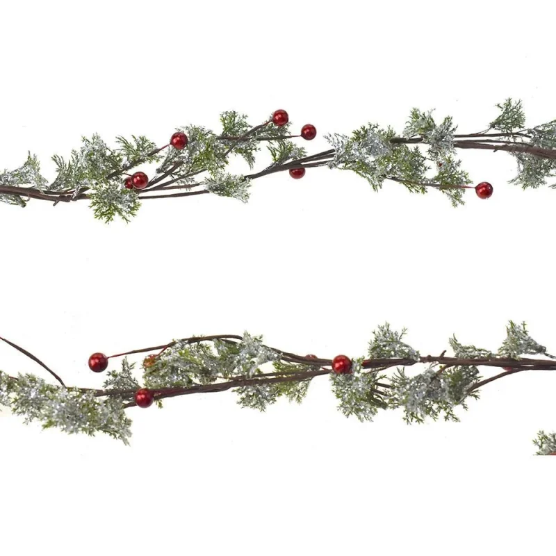 berry frosted christmas garland 5ft