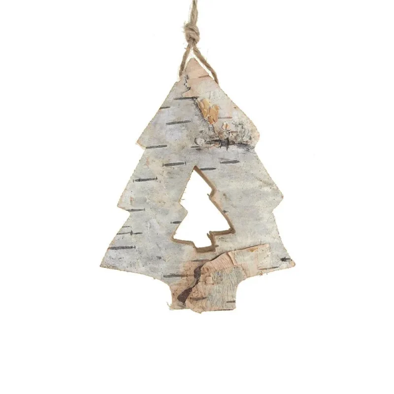 birch pine tree christmas ornament natural 3 1 4 inch