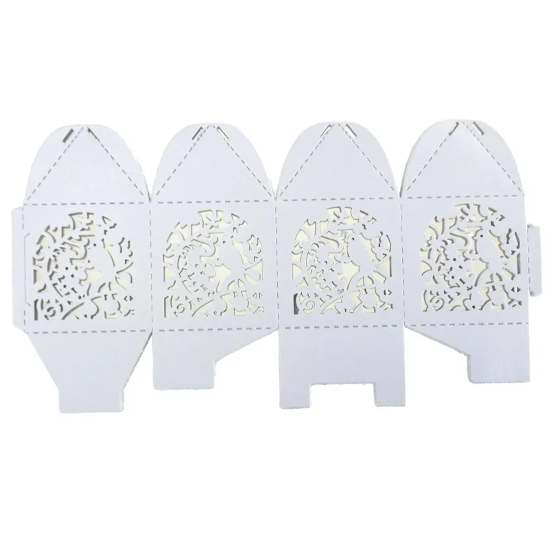 birdcage laser cut favor boxes 2 white set of 12