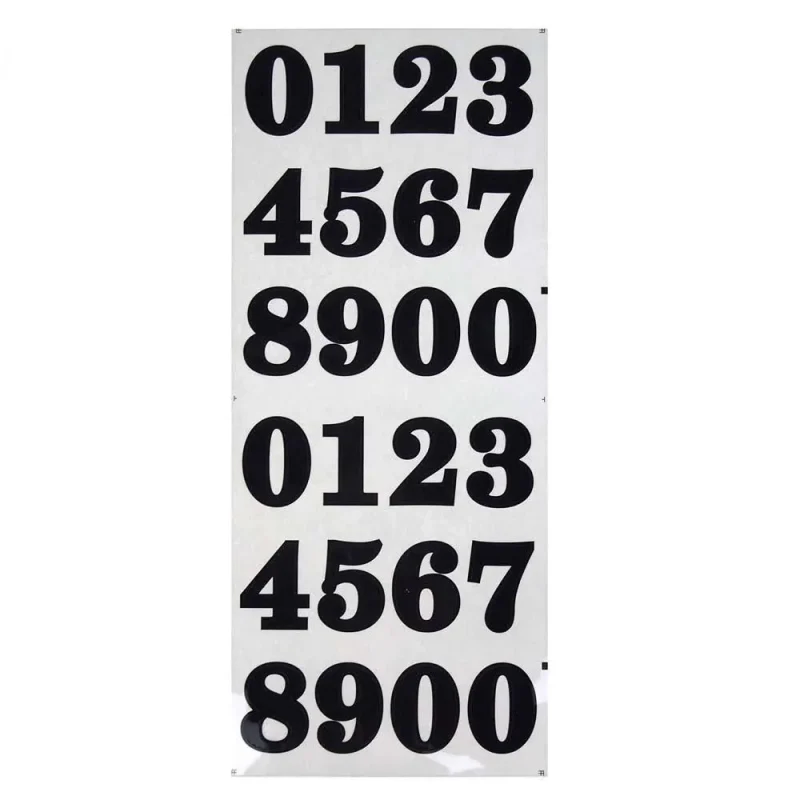 black 1 5 inch bold number stickers set of 24