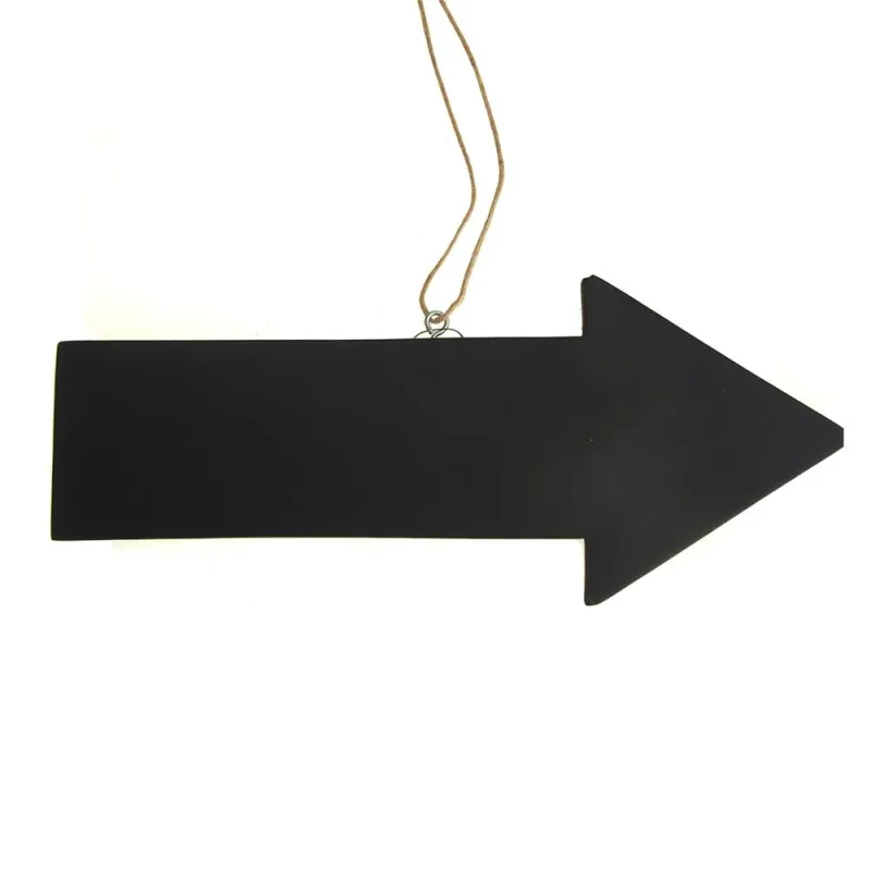 black 12 wood hanging chalkboard arrow sign