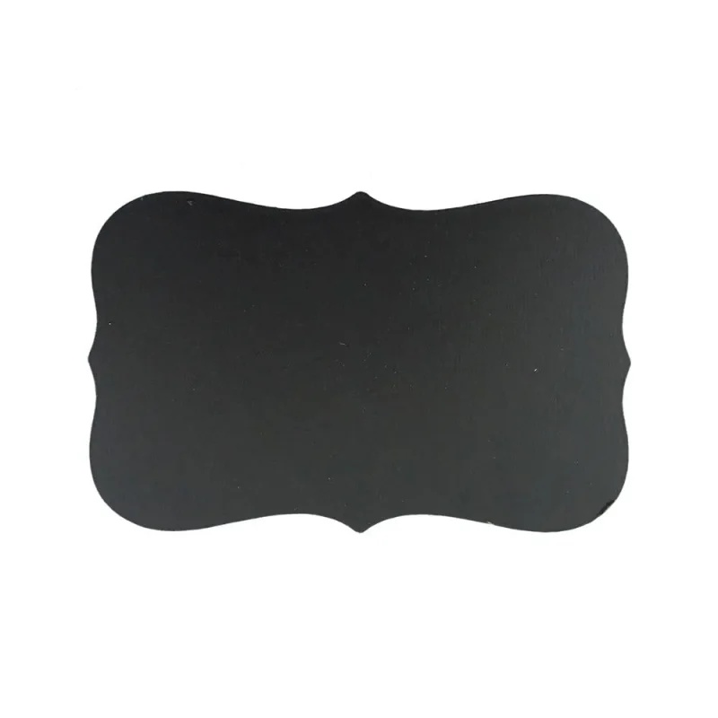 black 4 inch scalloped chalkboard magnet