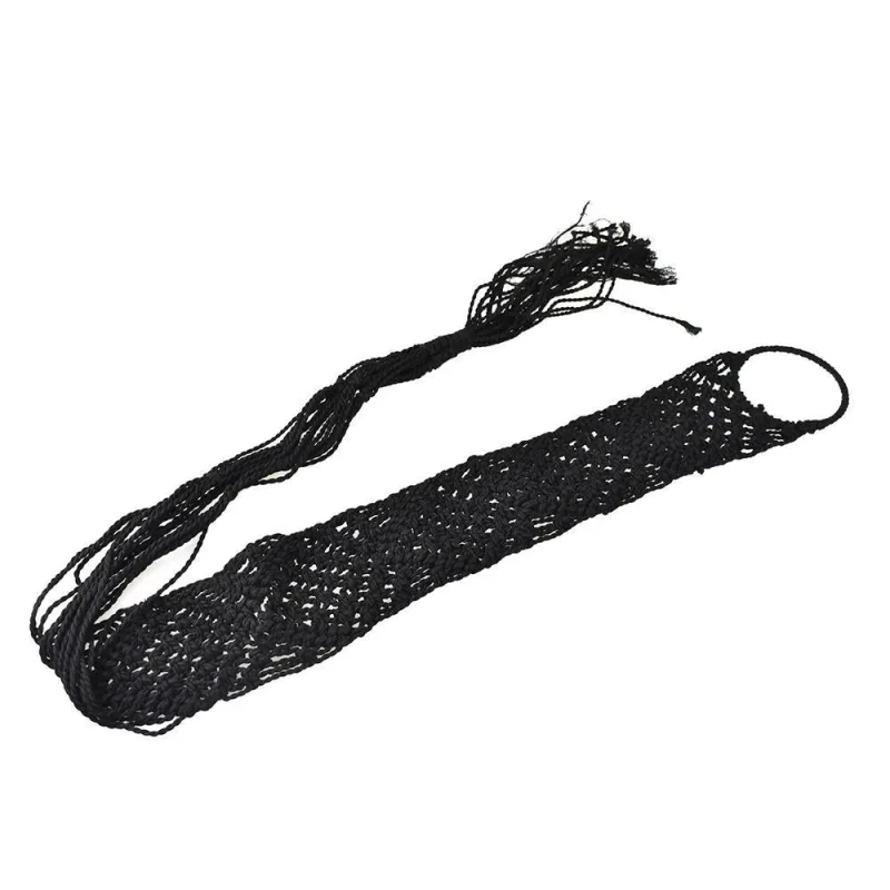 black 56 cotton macrame plant hanger