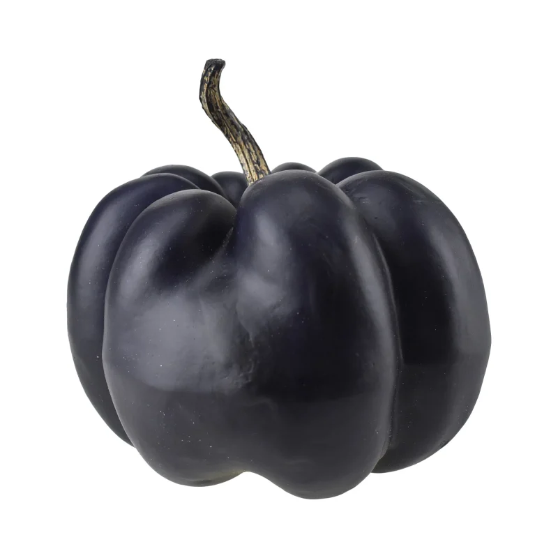 black 7 5 inch artificial pumpkin decor